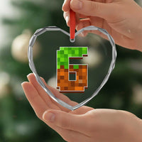 Number 6 Heart Crystal Glass Ornament Game Matching 67 Meme Costume 6th Birthday 6 Years - Wonder Print Shop