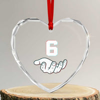 Number 6 Heart Crystal Glass Ornament Matching 67 Meme Costume 6th Birthday 6 Years - Wonder Print Shop