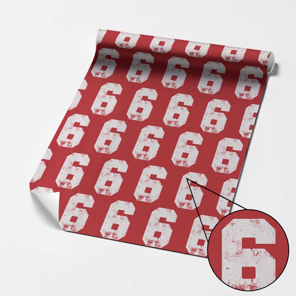 Number 6 Wrapping Paper Roll Matching 67 Meme 6th Birthday 6 Years - Wonder Print Shop