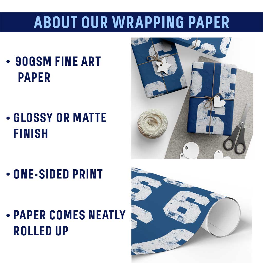 Number 6 Wrapping Paper Roll Matching 67 Meme 6th Birthday 6 Years - Wonder Print Shop