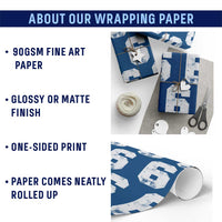 Number 6 Wrapping Paper Roll Matching 67 Meme 6th Birthday 6 Years - Wonder Print Shop