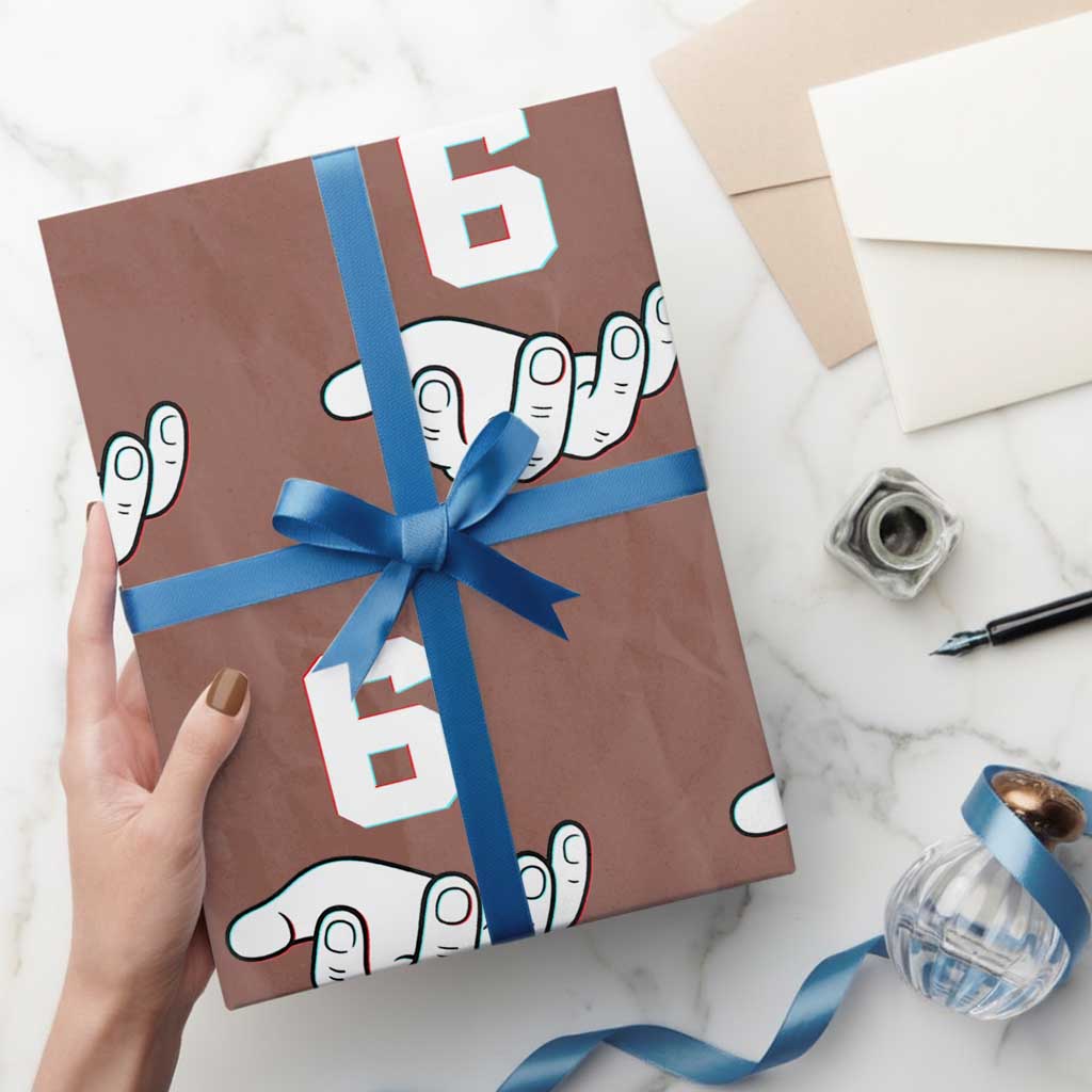 Number 6 Wrapping Paper Roll Matching 67 Meme Costume 6th Birthday 6 Years - Wonder Print Shop