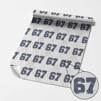 Number 67 Wrapping Paper Roll Numbered Uniform Sports Jersey Team 67th Birthday - Wonder Print Shop