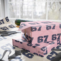 Number 67 Wrapping Paper Roll Numbered Uniform Sports Jersey Team 67th Birthday - Wonder Print Shop