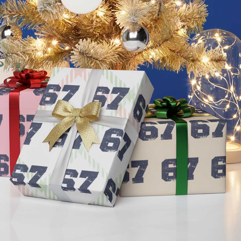 Number 67 Wrapping Paper Roll Numbered Uniform Sports Jersey Team 67th Birthday - Wonder Print Shop