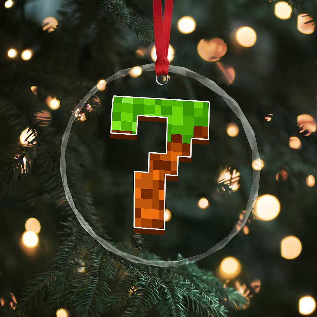 Number 7 Crystal Glass Ornament Game Matching 67 Meme Costume 7th Birthday 7 Years - Wonder Print Shop