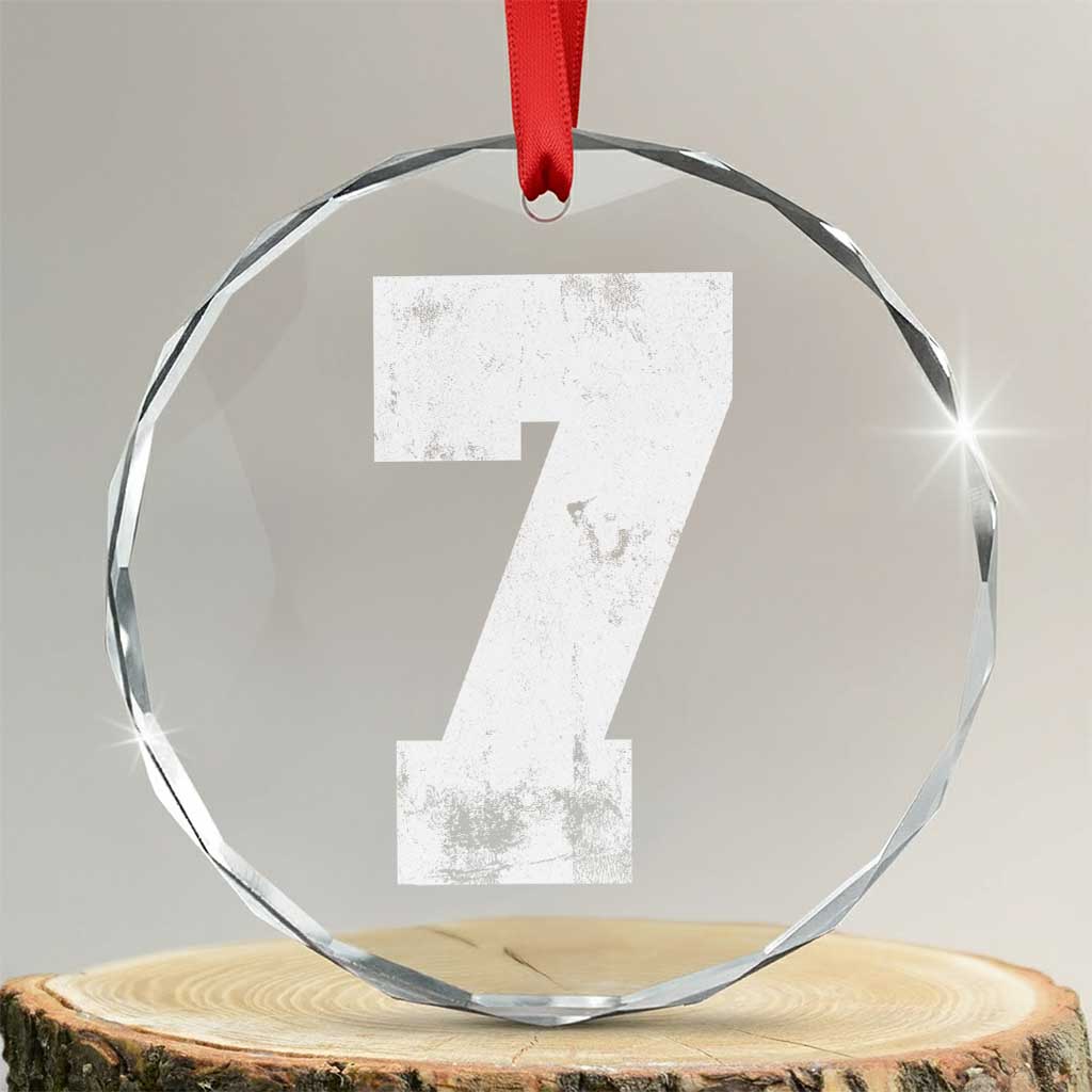 Number 7 Crystal Glass Ornament Matching 67 Meme 7th Birthday 7 Years - Wonder Print Shop
