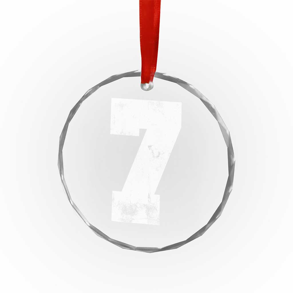 Number 7 Crystal Glass Ornament Matching 67 Meme 7th Birthday 7 Years - Wonder Print Shop