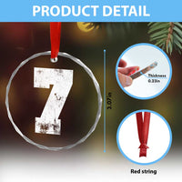 Number 7 Crystal Glass Ornament Matching 67 Meme 7th Birthday 7 Years - Wonder Print Shop
