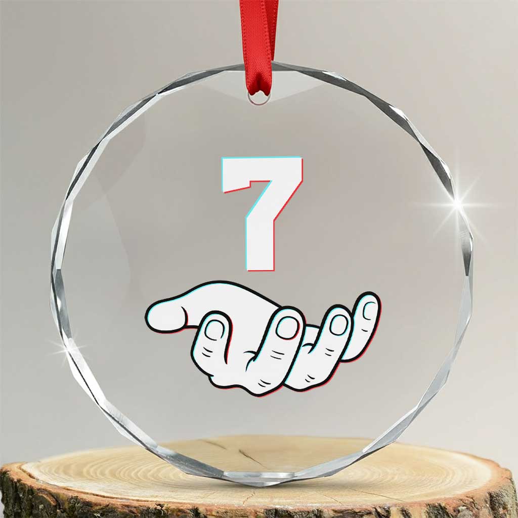 Number 7 Crystal Glass Ornament Matching 67 Meme Costume 7th Birthday 7 Years - Wonder Print Shop
