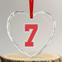 Number 7 Heart Crystal Glass Ornament Fan Varsity Sports Team 67 Jersey Number - Wonder Print Shop
