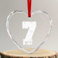 Number 7 Heart Crystal Glass Ornament Matching 67 Meme 7th Birthday 7 Years - Wonder Print Shop