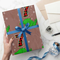 Number 7 Matching 67 Christmas Wrapping Paper Roll Red Plaid Xmas Pajamas Holiday Gen Alpha Slang Meme - Wonder Print Shop