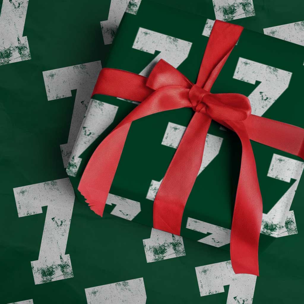 Number 7 Wrapping Paper Roll Matching 67 Meme 7th Birthday 7 Years - Wonder Print Shop