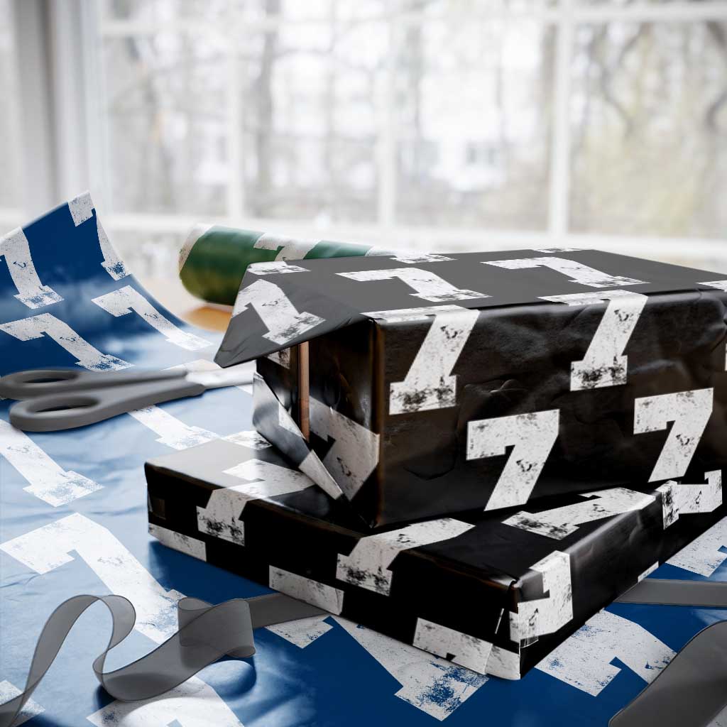 Number 7 Wrapping Paper Roll Matching 67 Meme 7th Birthday 7 Years - Wonder Print Shop