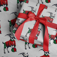 Number Seven Soccer GOAT Siuuuu Celebration Wrapping Paper Roll