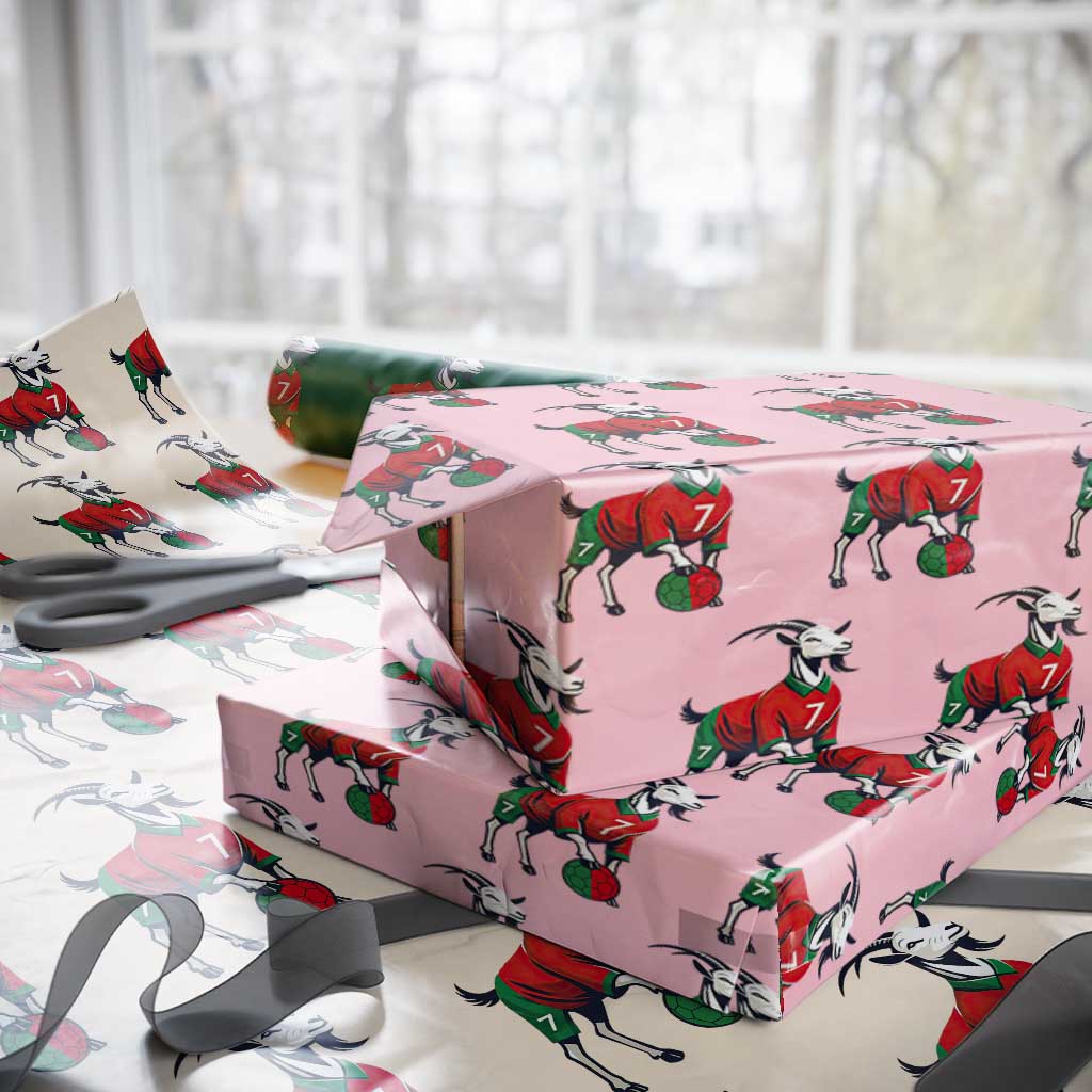 Number Seven Soccer GOAT Siuuuu Celebration Wrapping Paper Roll