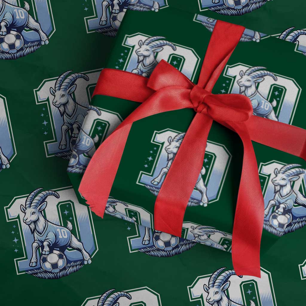 Number Ten The Goat Of Football Fans Wrapping Paper Roll Soccer Lover Gift