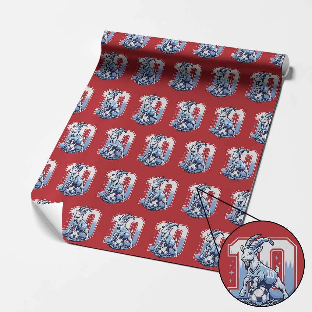 Number Ten The Goat Of Football Fans Wrapping Paper Roll Soccer Lover Gift