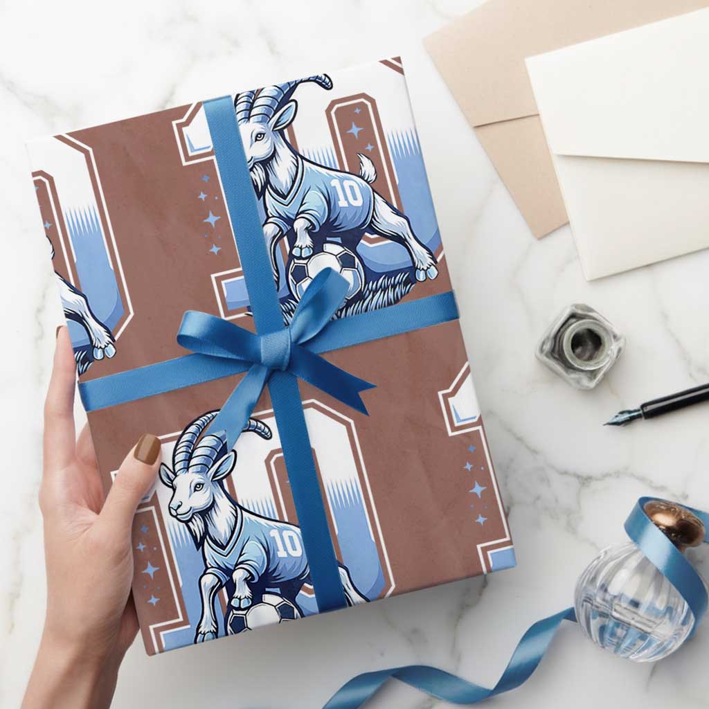 Number Ten The Goat Of Football Fans Wrapping Paper Roll Soccer Lover Gift