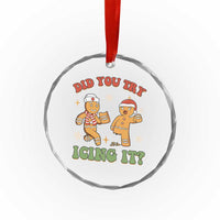 Nurse Christmas Crystal Glass Ornament Did You Try Icing It Funny Saying TS02