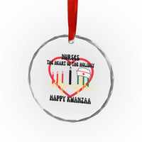 Nurse The Heart Of The Holiday Crystal Glass Ornament Happy Kwanzaa Medical Gift - Wonder Print Shop