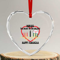 Nurse The Heart Of The Holiday Heart Crystal Glass Ornament Happy Kwanzaa Medical Gift - Wonder Print Shop