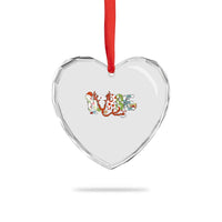 Nurse Xmas Stethoscope Reindeer Hat Heart Crystal Glass Ornament - Wonder Print Shop