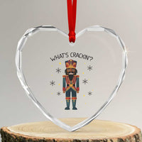 Nutcracker Christmas Heart Crystal Glass Ornament What Is Cracking - Wonder Print Shop
