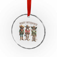 Nutcracker Cowboy Christmas Western Country Howdy Crystal Glass Ornament - Wonder Print Shop