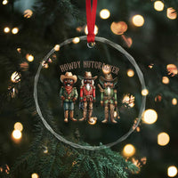 Nutcracker Cowboy Christmas Western Country Howdy Crystal Glass Ornament - Wonder Print Shop