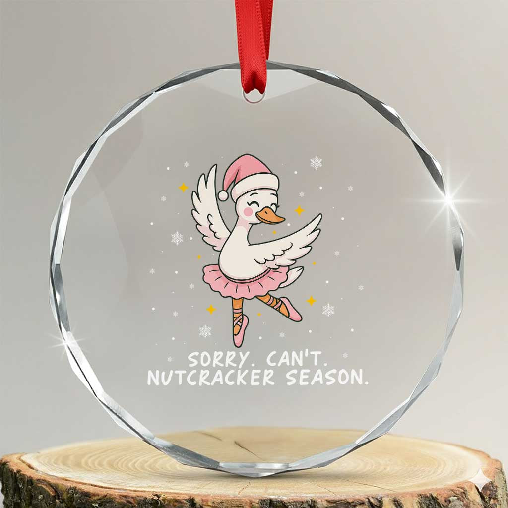 Nutcracker Goose Ballet Christmas Crystal Glass Ornament - Wonder Print Shop