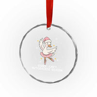 Nutcracker Goose Ballet Christmas Crystal Glass Ornament - Wonder Print Shop