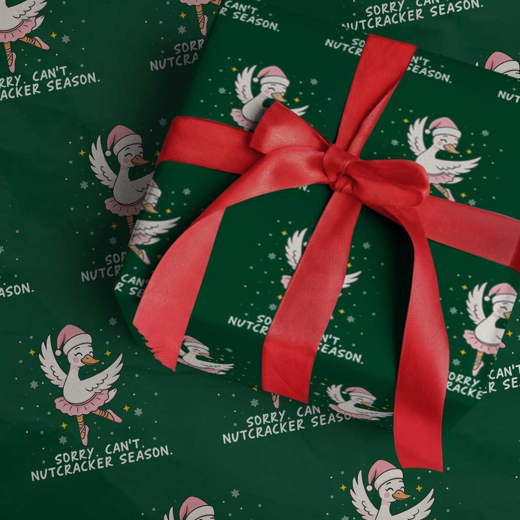 Nutcracker Goose Ballet Christmas Wrapping Paper Roll - Wonder Print Shop