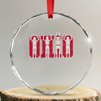 O-H-I-O State Crystal Glass Ornament Funny Skeletons Ohio Vintage Halloween Team - Wonder Print Shop