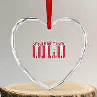 O-H-I-O State Heart Crystal Glass Ornament Funny Skeletons Ohio Vintage Halloween Team - Wonder Print Shop