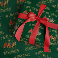 O Holy Night Our King Is Here Jesus Is The Reason Wrapping Paper Roll Christian Religious Xmas - Wonder Print Shop