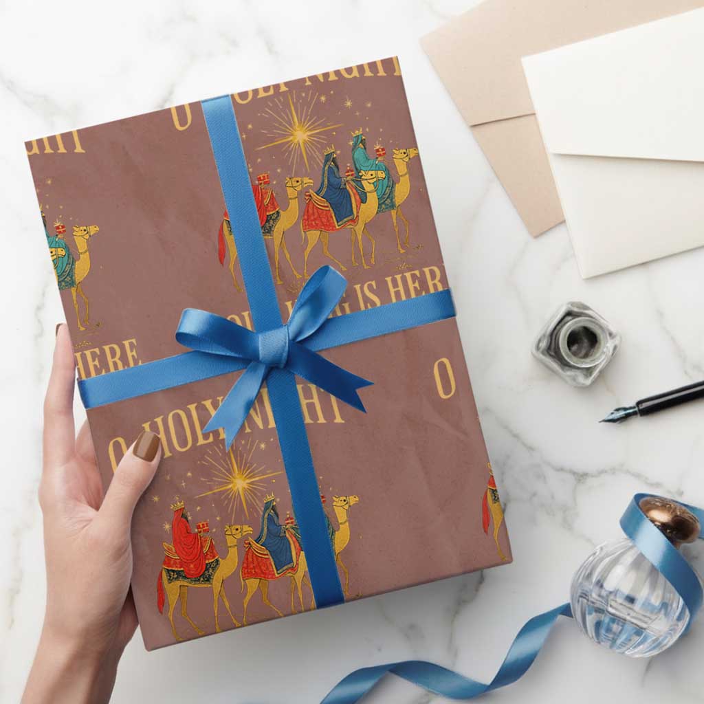 O Holy Night Our King Is Here Jesus Is The Reason Wrapping Paper Roll Christian Religious Xmas - Wonder Print Shop