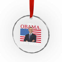 Obama Still Missed Crystal Glass Ornament Patriotic Tribute for June 14 - Wonder Print Shop