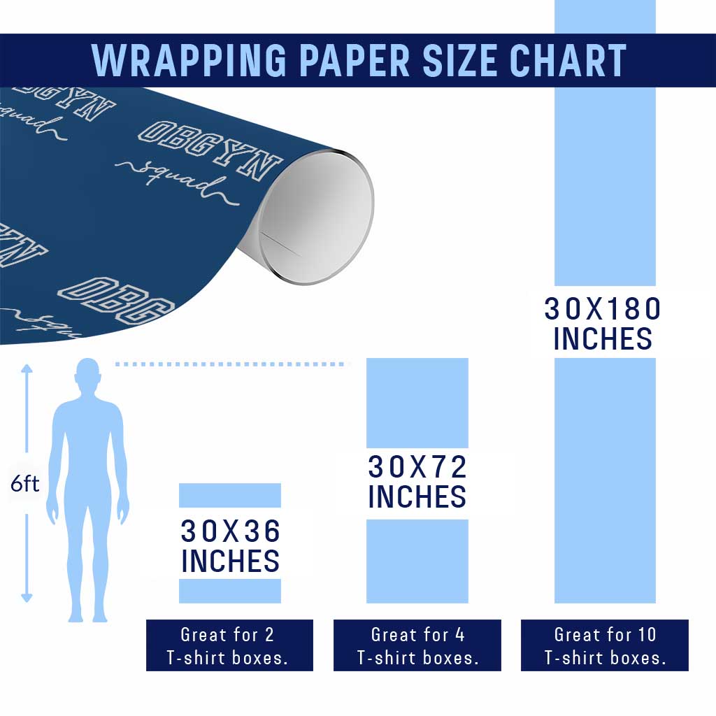 OBGYN Squad Wrapping Paper Roll Obstetrics And Gynecology Nurse - Wonder Print Shop