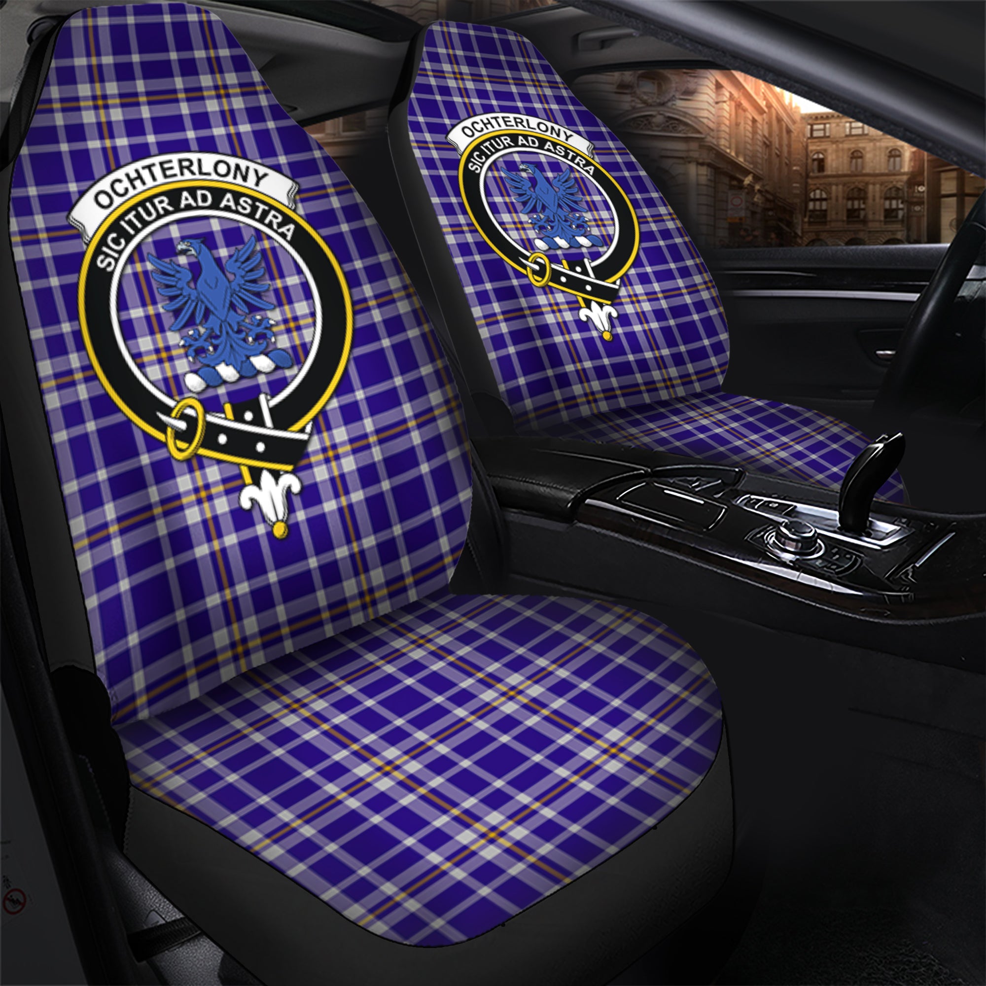 Ochterlony Clan Tartan Car Seat Cover, Family Crest Tartan Seat Cover TS23