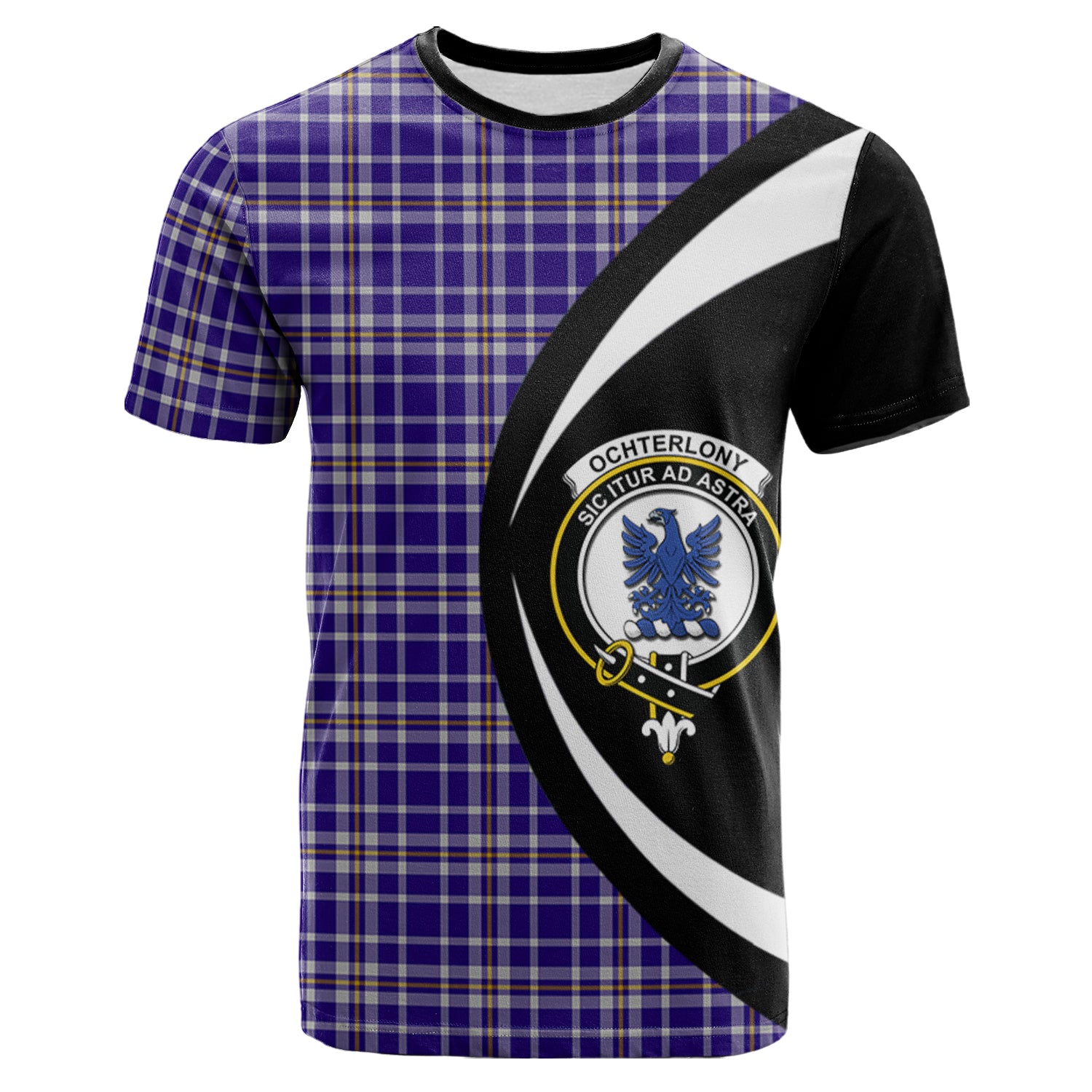scottish-ochterlony-clan-crest-circle-style-tartan-t-shirt