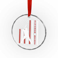October Ready Crystal Glass Ornament Cool Distressed Philadelphia Baseball Fan US Flag - Wonder Print Shop