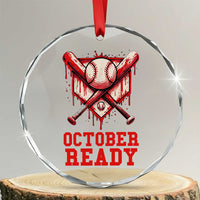 October Ready Crystal Glass Ornament Philadelphia Playoff Baseball Drip Graffiti - Wonder Print Shop