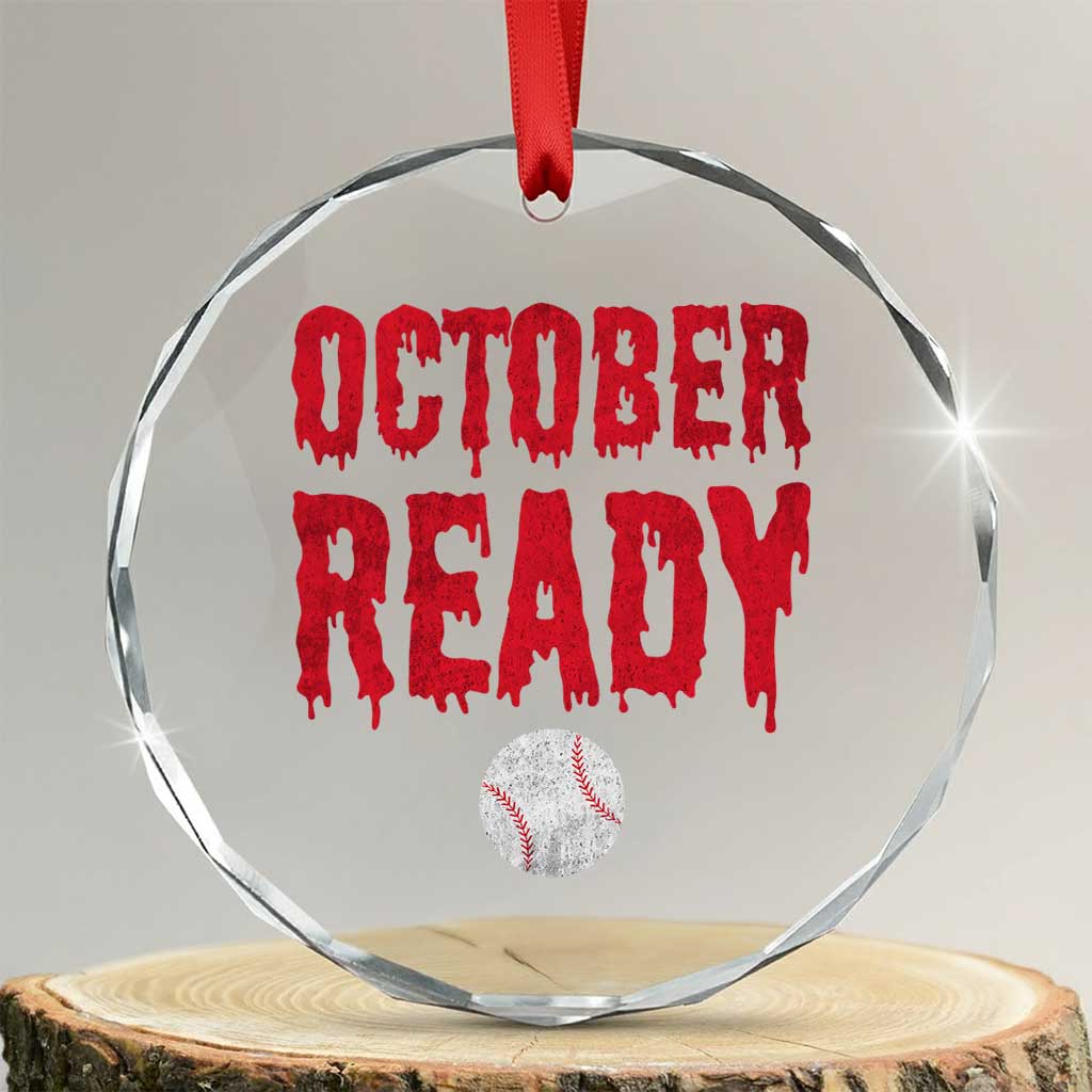 October Ready Crystal Glass Ornament Philadelphia Playoff Baseball Gift Halloween Costume - Wonder Print Shop