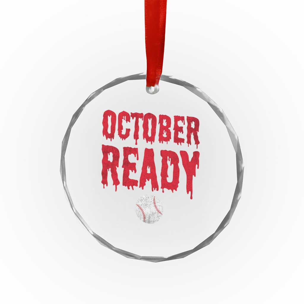 October Ready Crystal Glass Ornament Philadelphia Playoff Baseball Gift Halloween Costume TS10