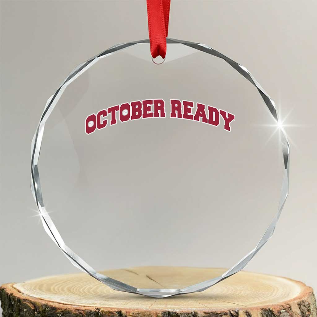 October Ready Crystal Glass Ornament Vintage Sports Philadelphia Playoff Baseball Fan - Wonder Print Shop