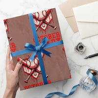 October Ready Wrapping Paper Roll Philadelphia Playoff Baseball Drip Graffiti - Wonder Print Shop