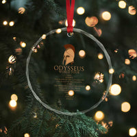 Odysseus Ancient Greek Odyssey World Tour Crystal Glass Ornament Mythology Corinthian Helmet History Lover Gift