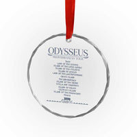 Odysseus Mediterranean Tour Crystal Glass Ornament Funny Greek Mythology Ancient History Graphic